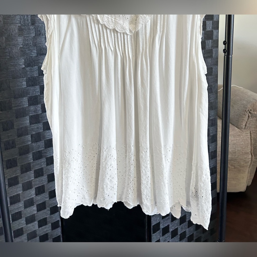 Torrid White Eyelet Cotton Top